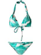 Lenny Niemeyer - Bird Print Bikini - Women - Polyamide/spandex/elastane - M, Green, Polyamide/spandex/elastane
