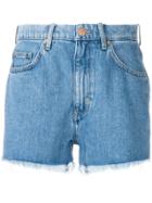 Mih Jeans Halsy Cut Off Denim Shorts - Blue