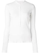 Kristensen Du Nord Henley Longsleeved T-shirt, Women's, Size: 3, White, Cotton