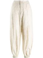 Uma Wang Tie-dye Effect Tapered Trousers - Neutrals