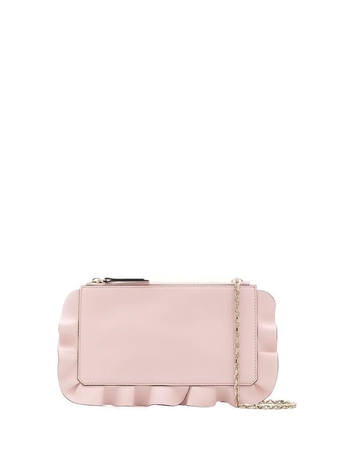 Red Valentino Red(v) Rock Ruffles Clutch - Pink