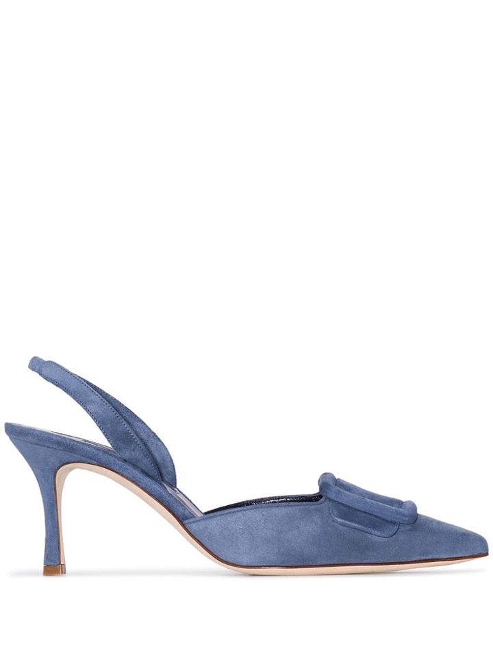 Manolo Blahnik Maysli 70mm Pumps - Blue