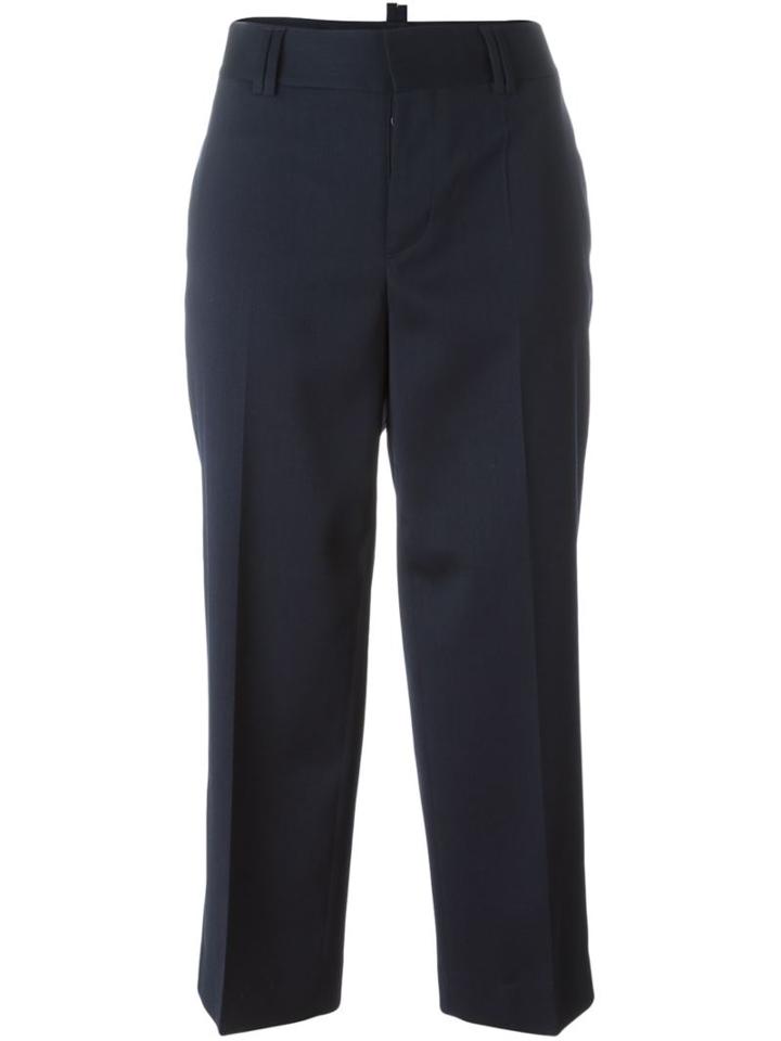 Dsquared2 High Rise Trousers, Women's, Size: 42, Blue, Polyester/spandex/elastane/virgin Wool