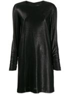 Antonelli Metallic Stitched Mini Dress - Black