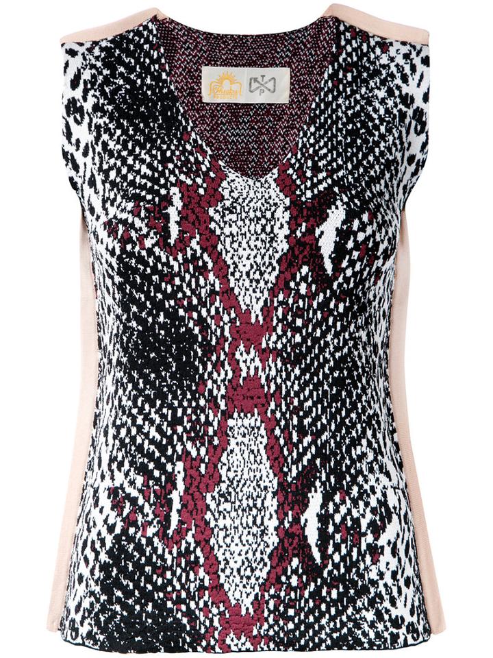 Theatre Products Snakeskin Print Tank, Women's, Black, Rayon/polyester
