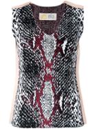 Theatre Products Snakeskin Print Tank, Women's, Black, Rayon/polyester