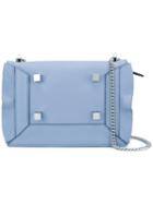 Manurina - Studded Shoulder Bag - Women - Calf Leather - One Size, Blue, Calf Leather