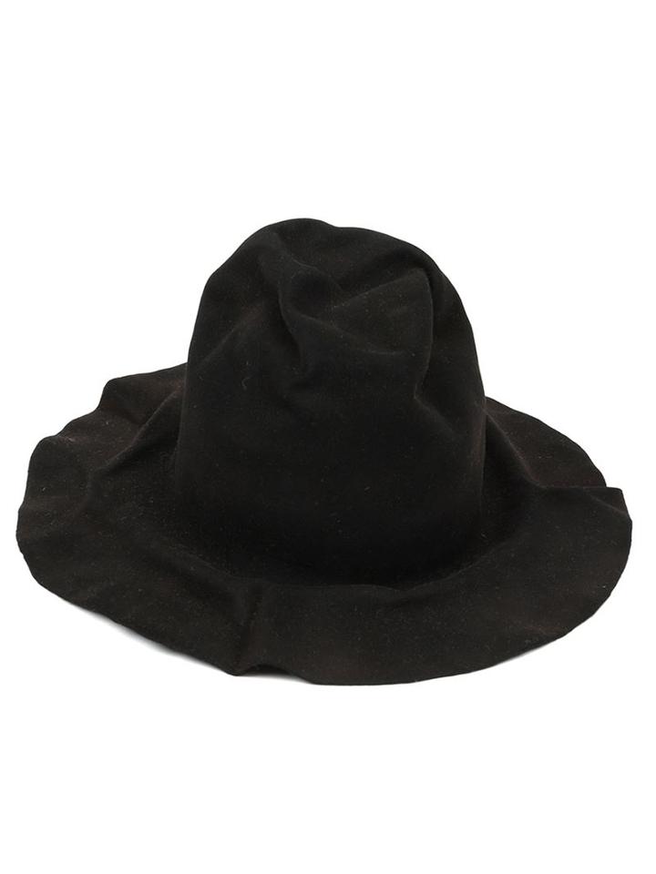 Horisaki Design & Handel Wrinkled Effect Hat, Men's, Size: S, Black, Beaver Fur
