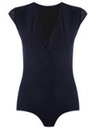 Giuliana Romanno Bodysuit, Women's, Size: P, Blue, Elastodiene/polyamide