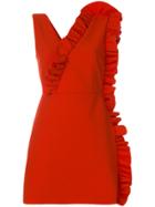 Msgm Ruffled Short Dress - Red