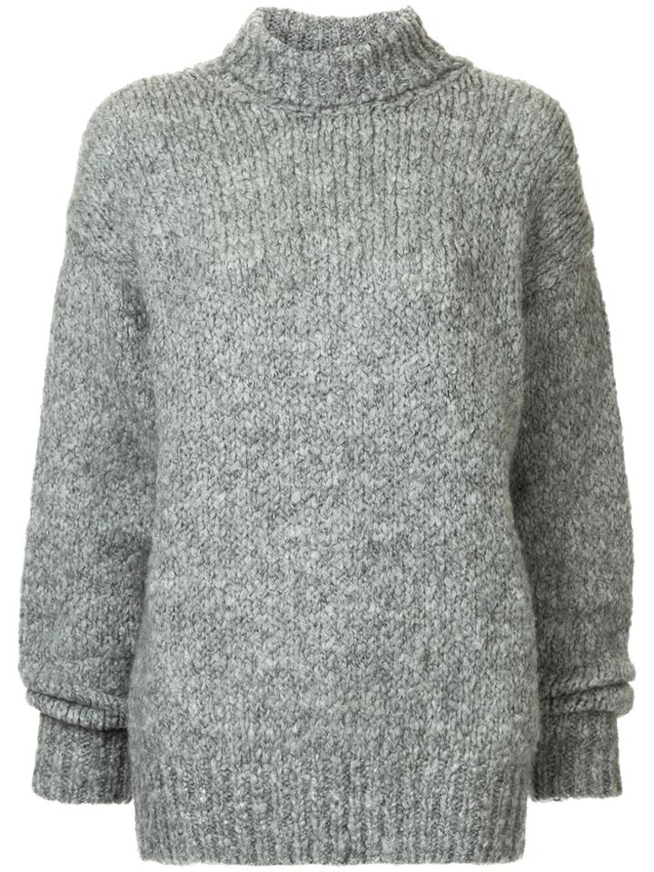 I Am Studio Oversized Turtleneck Jumper - Grey