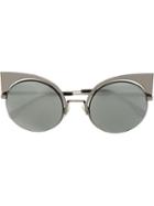 Fendi - 'eyeshine' Sunglasses - Women - Brass - One Size, Grey, Brass