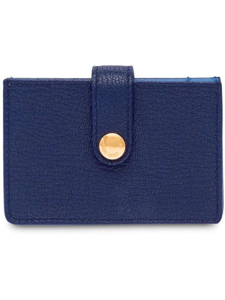 Miu Miu Madras Card Holder - Blue