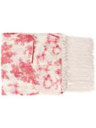 Forte Forte Floral Print Fringed Scarf - Nude & Neutrals