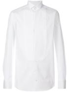 Dolce & Gabbana Pleated Plastron Shirt - White