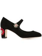 Dolce & Gabbana Embellished Mary Jane Pumps - Black