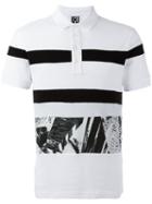 Les Hommes Urban Striped Polo Shirt, Men's, Size: Small, White, Cotton