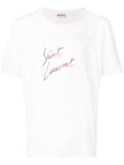 Saint Laurent Printed Logo T-shirt - White