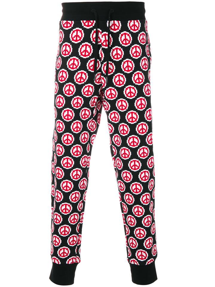 Love Moschino Peace Symbol Track Pants - Black