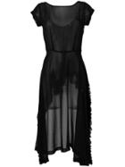 Comme Des Garçons Vintage 1998 Sheer Asymmetric Dress - Black