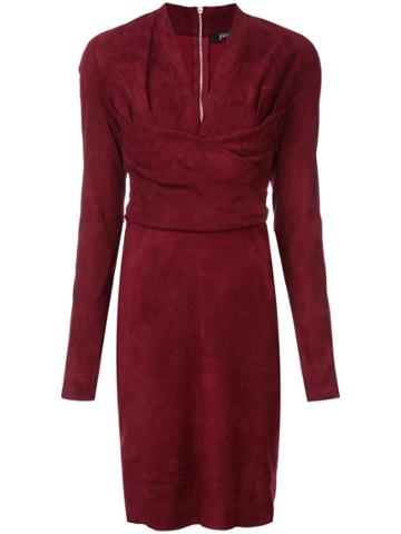 Jitrois Long-sleeve Fitted Dress - Red