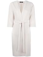 Steffen Schraut Three-quarters Sleeve Belted Coat, Women's, Size: 40, Nude/neutrals, Polyester/spandex/elastane
