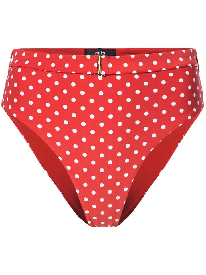 Onia Polka-dot Bikini Brief - Red