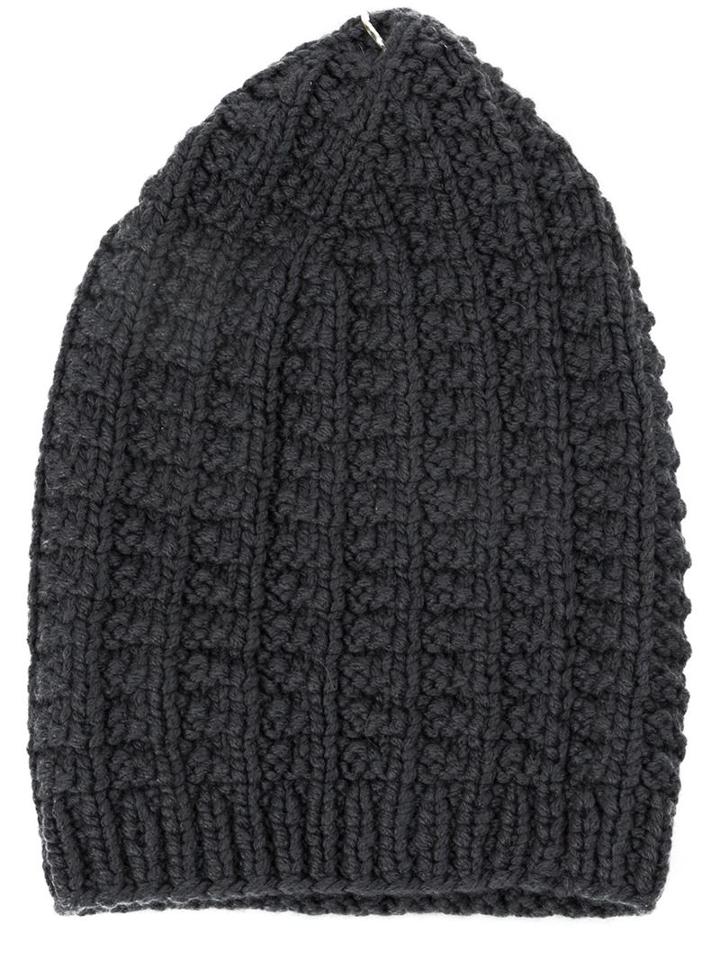 Werkstatt:münchen Silver Ring Detail Beanie, Men's, Blue, Silver/cashmere
