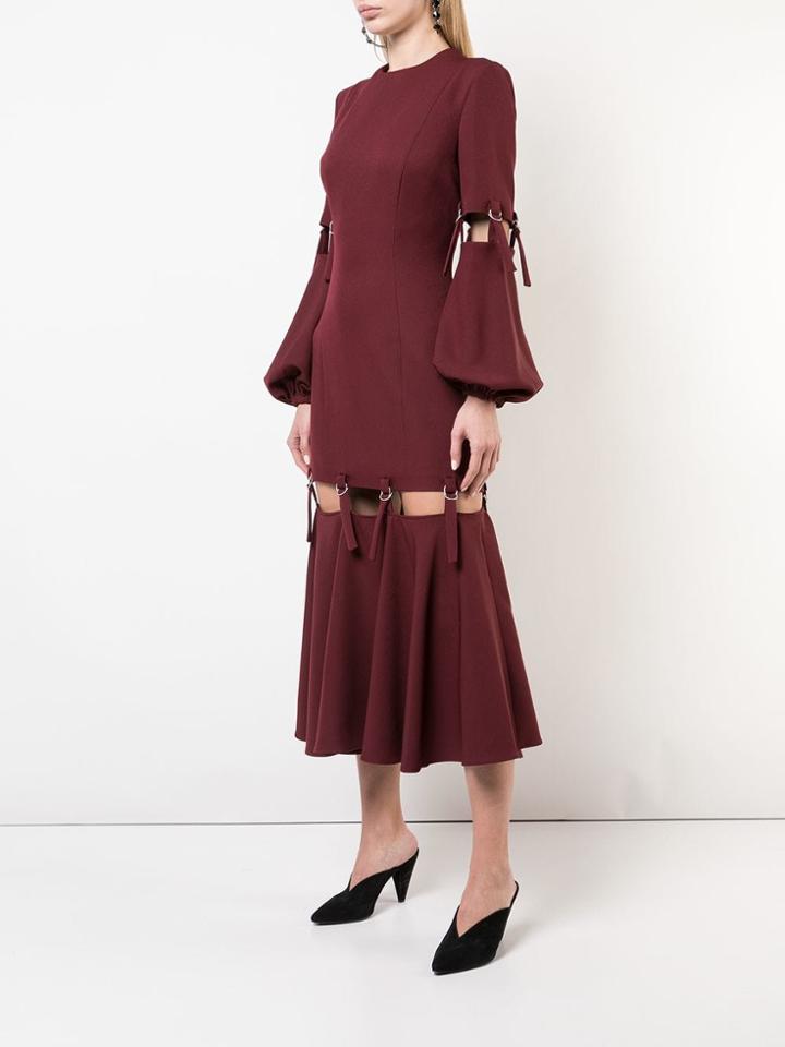 Sara Battaglia Cut-out Dress - Red