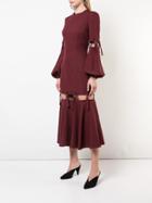 Sara Battaglia Cut-out Dress - Red