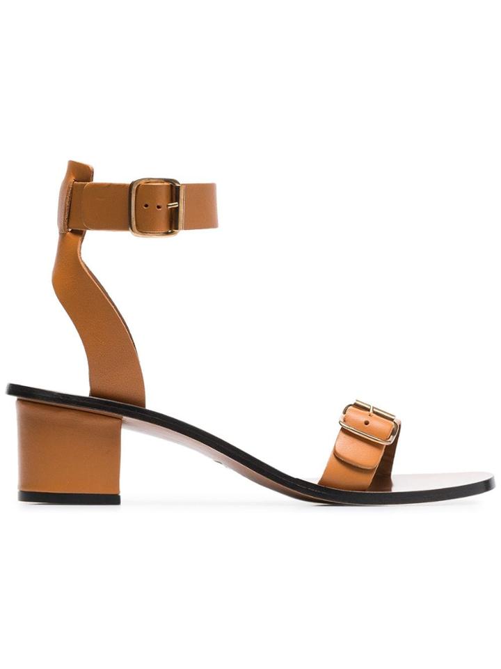 Atp Atelier Camel Brown Carmen 45 Leather Sandals