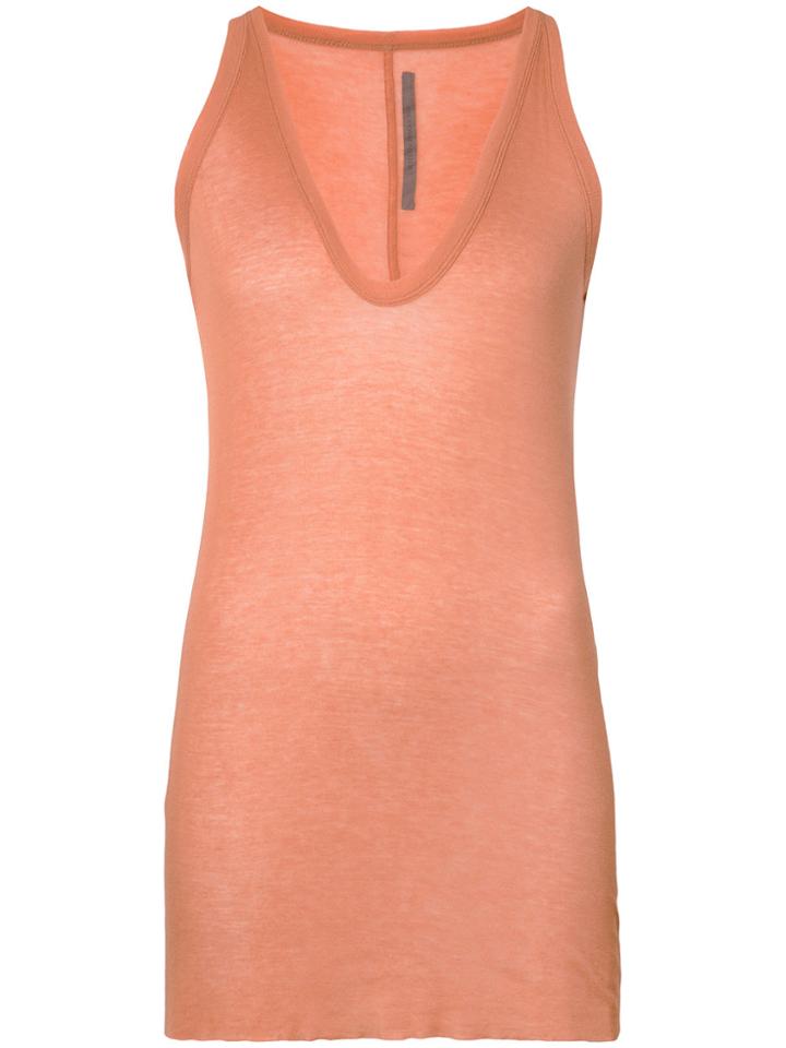 Rick Owens Lilies Sheer V-neck Vest - Yellow & Orange