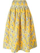 Oscar De La Renta Floral Print Full Skirt
