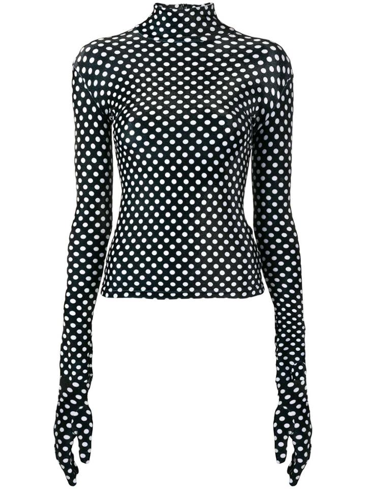 Richard Quinn Polka Dot Print Jumper - Black