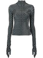 Richard Quinn Polka Dot Print Jumper - Black