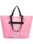 Kenzo Logo Print Tote - Pink & Purple