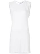 Kacey Devlin Collapse Back Mini Dress - White