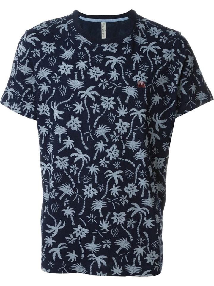 Paul Smith Red Ear 'palm' Print T-shirt