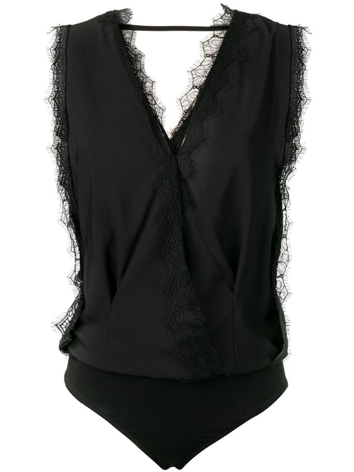 Marc Ellis Lace Trim Bodie - Black