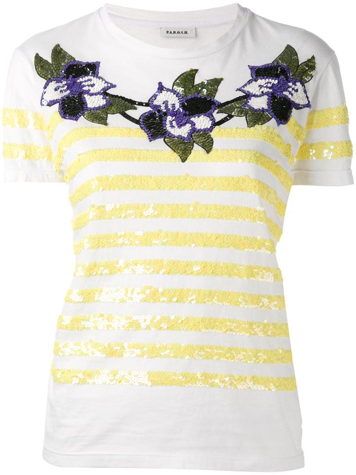 P.a.r.o.s.h. - Gariflo T-shirt - Women - Cotton/pvc - L, White, Cotton/pvc