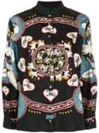 Jean Paul Gaultier Vintage Hearts & Skull Print Shirt - Black