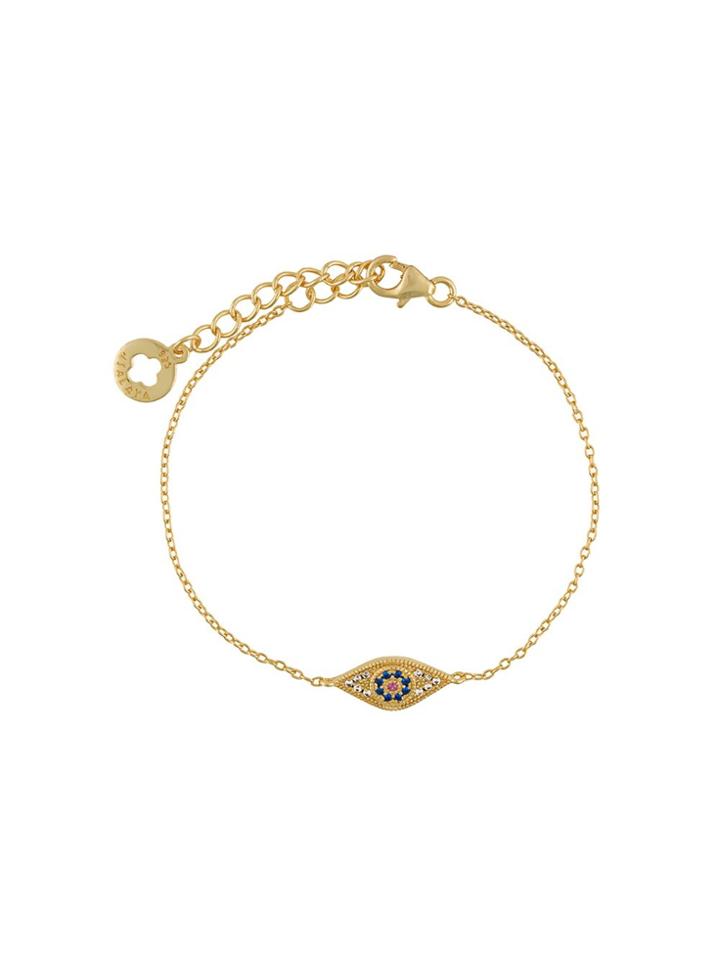 Nialaya Jewelry 'skyfall' Evil Eye Bracelet - Yellow & Orange