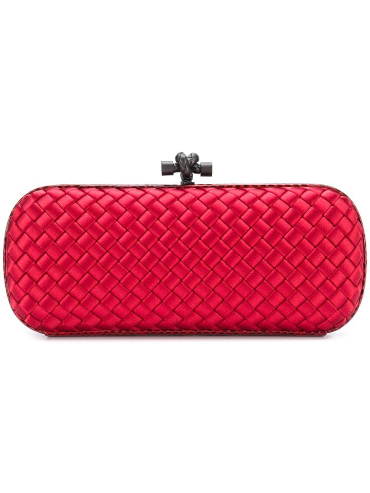 Bottega Veneta Stretch Knot Clutch - Red
