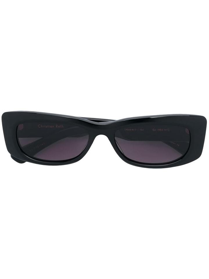Christian Roth Square Frame Sunglasses - Black