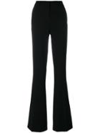 Vionnet Pleated Flared Trousers - Black
