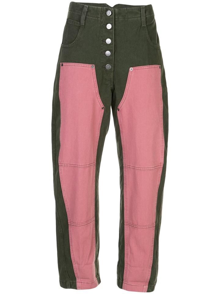Rachel Comey High Rise Cropped Jeans - Green