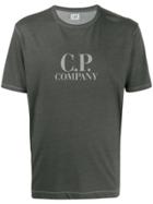 Cp Company Logo Print Relaxed-fit T-shirt - Grey