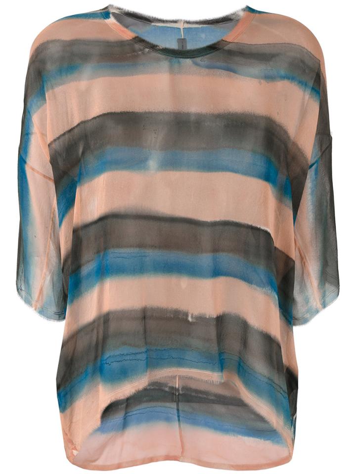 Raquel Allegra Striped Sheer T-shirt - Multicolour
