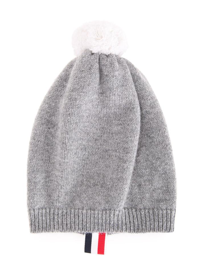 Thom Browne Kids - Classic Beanie - Kids - Cashmere - One Size, Boy's, Grey