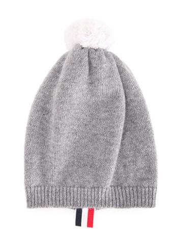Thom Browne Kids - Classic Beanie - Kids - Cashmere - One Size, Boy's, Grey